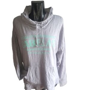 Cabela's Casual Gray Slouchy Neck Hoodie M